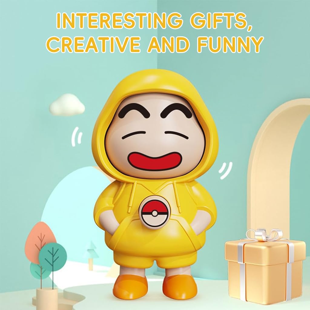 ZIBUYU Crayon Shin chan Keychain for Bags and Backpacks featuring Variable Face Expression | Cute Anime Gift for Fans