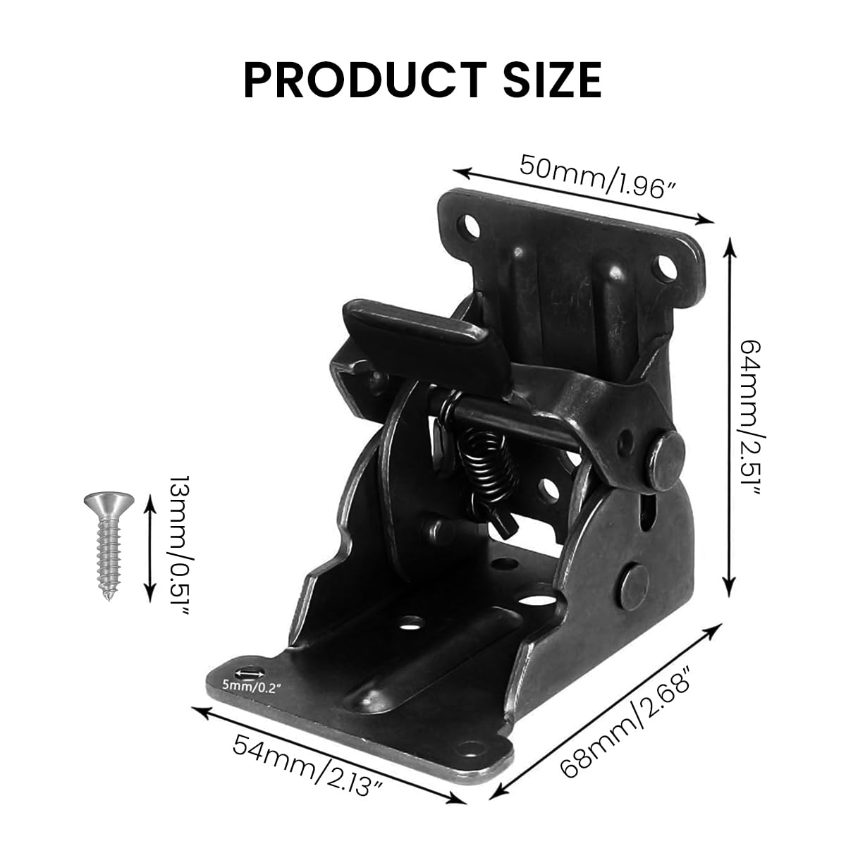 Serplex Folding Table Bracket Set for Table Assembly with 4pcs Screw-Fixed Metal Hinges