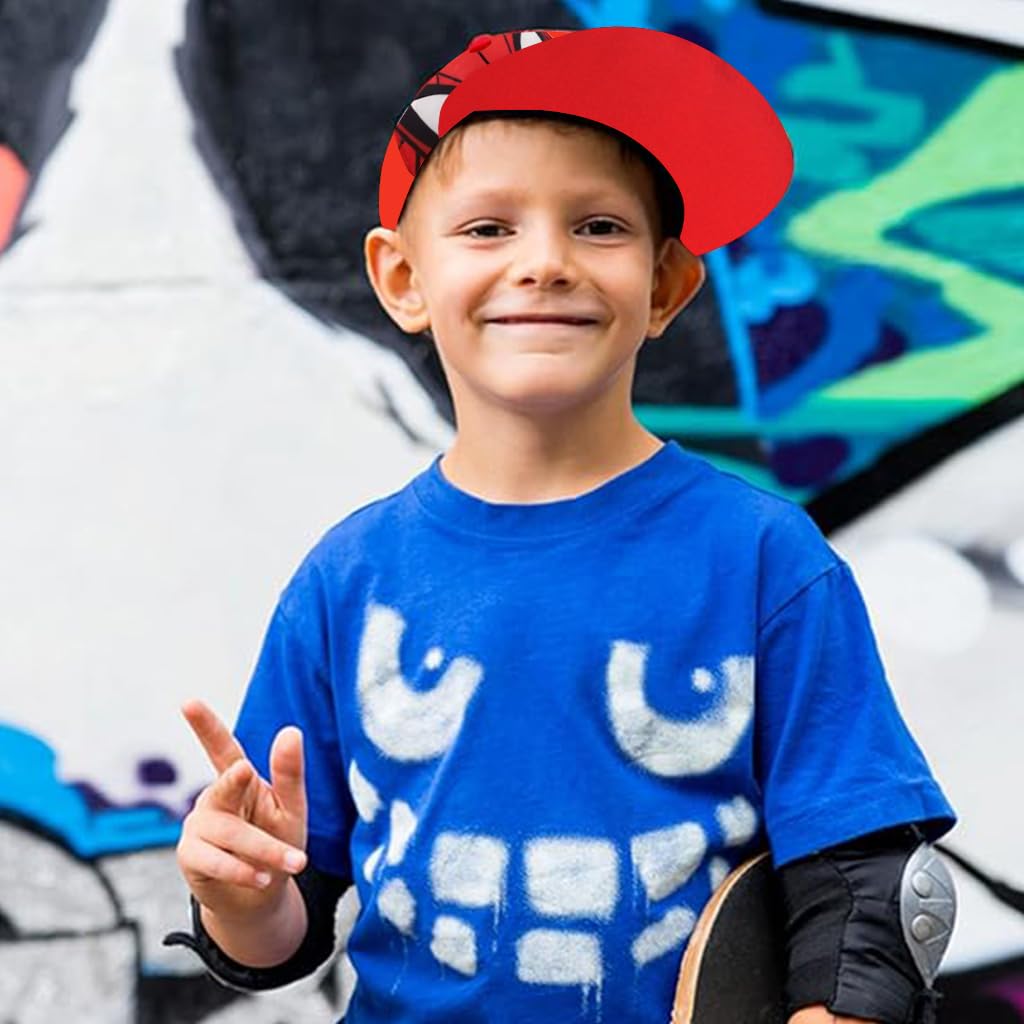 PROBEROS Red Superhero Cartoon Cap for Kids featuring Adjustable Fit and Lightweight Comfort