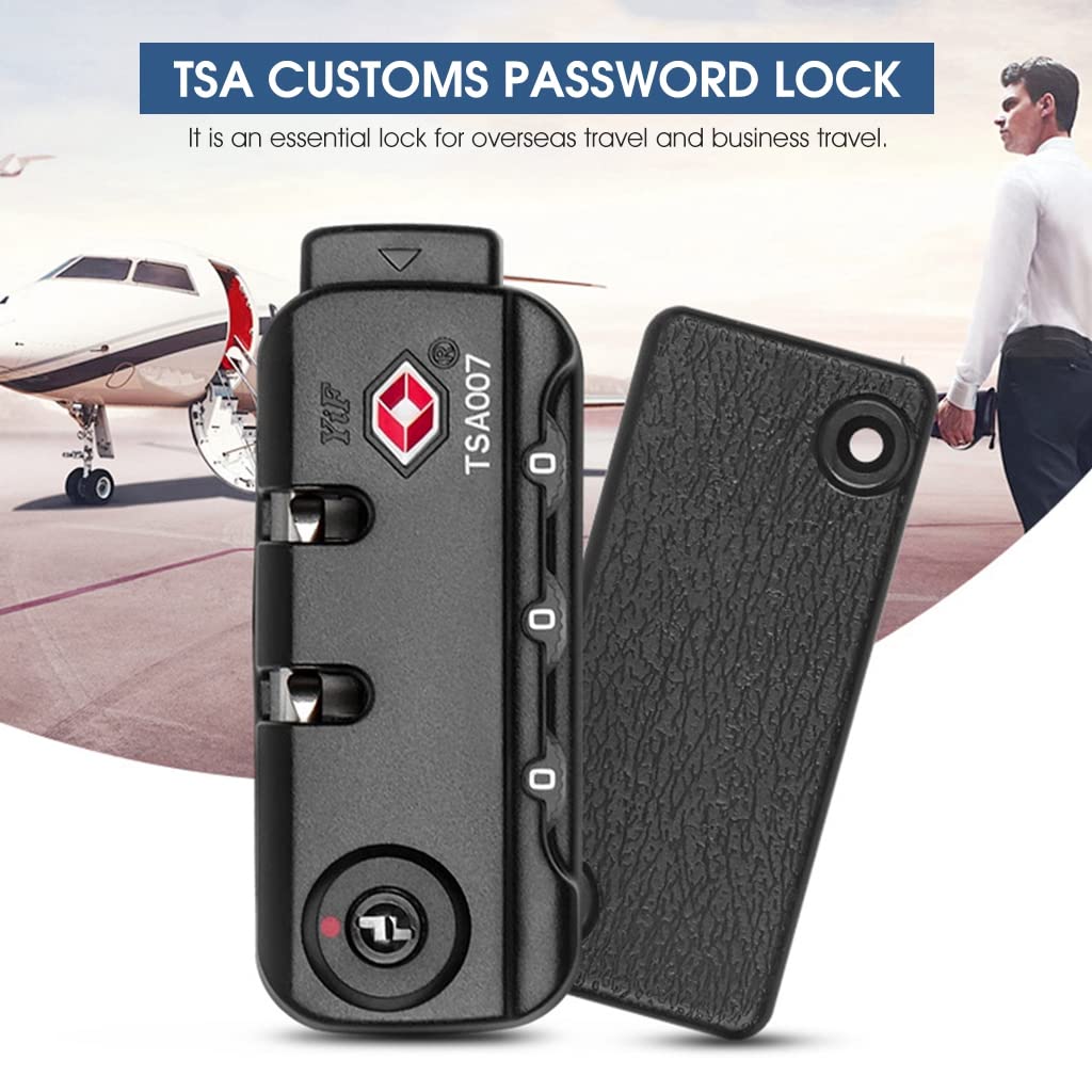 HASTHIP Luggage Lock for Travel with TSA007 Approval featuring 3 Digit Combination and Zinc Alloy Shackle