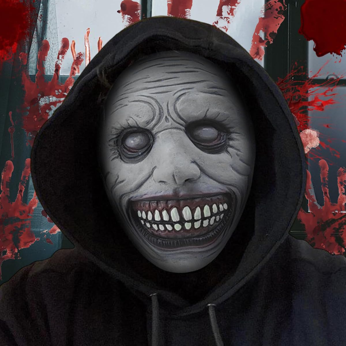 Fancyku Scary Halloween Mask for Adults with 3D Sculpted Latex and Elastic Fit | Creepy Horror Design