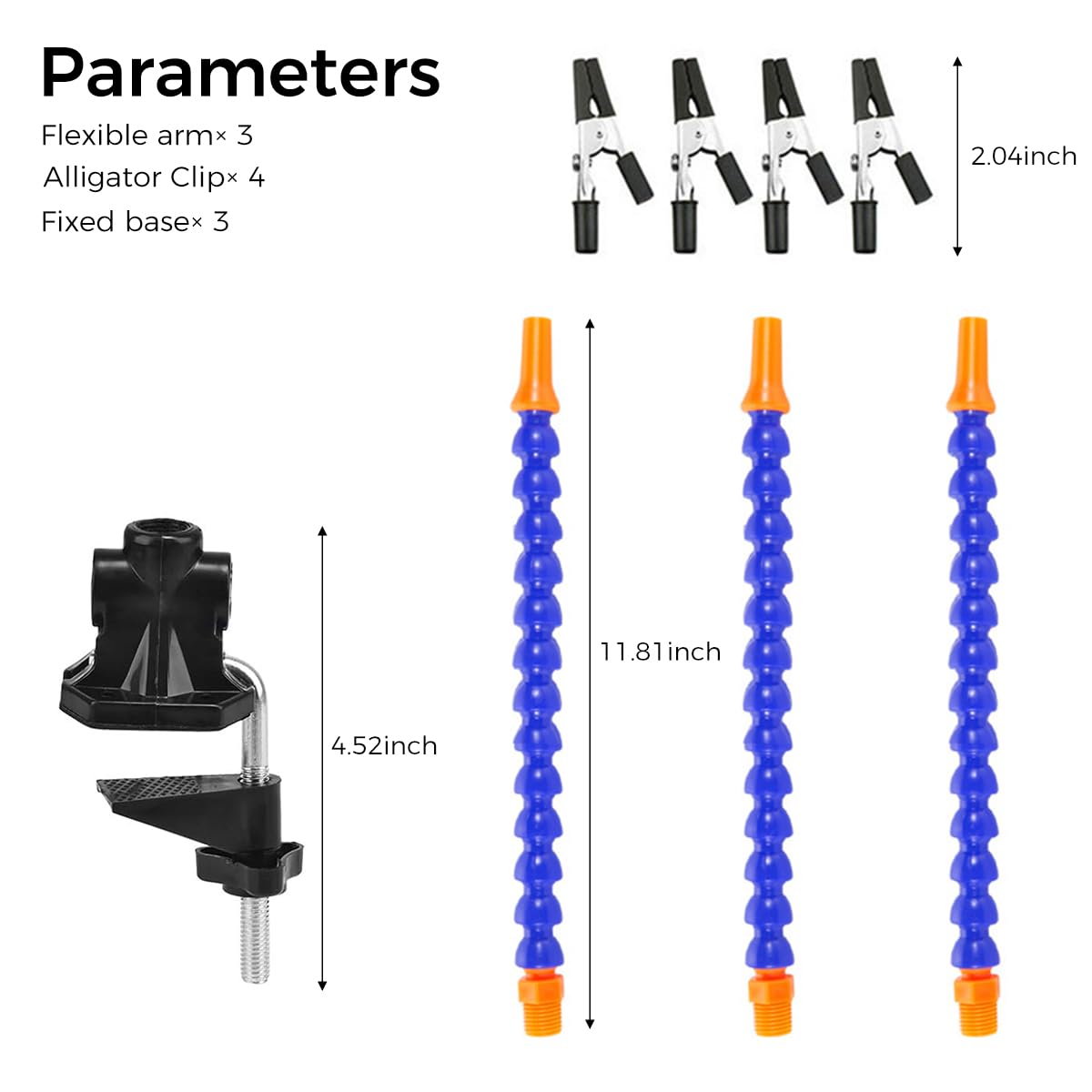 Serplex® Soldering Helping Hands Clamp, Third Hand Soldering Tool with 3 Flexible Alligator Clip Arms, PCB Third Hand Holder Soldering Station Vise Table Clamp PCB Holder for Electronics Repair