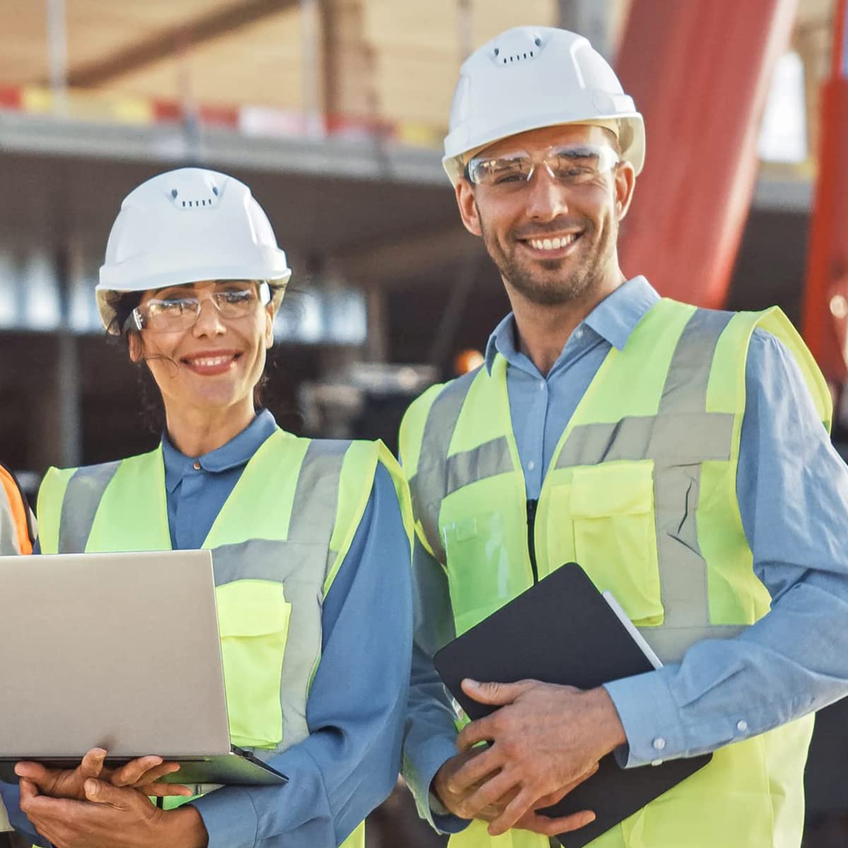 Serplex Safety Goggles for Work and Construction with 1.5mm Clear PC Lens | 12 Pairs