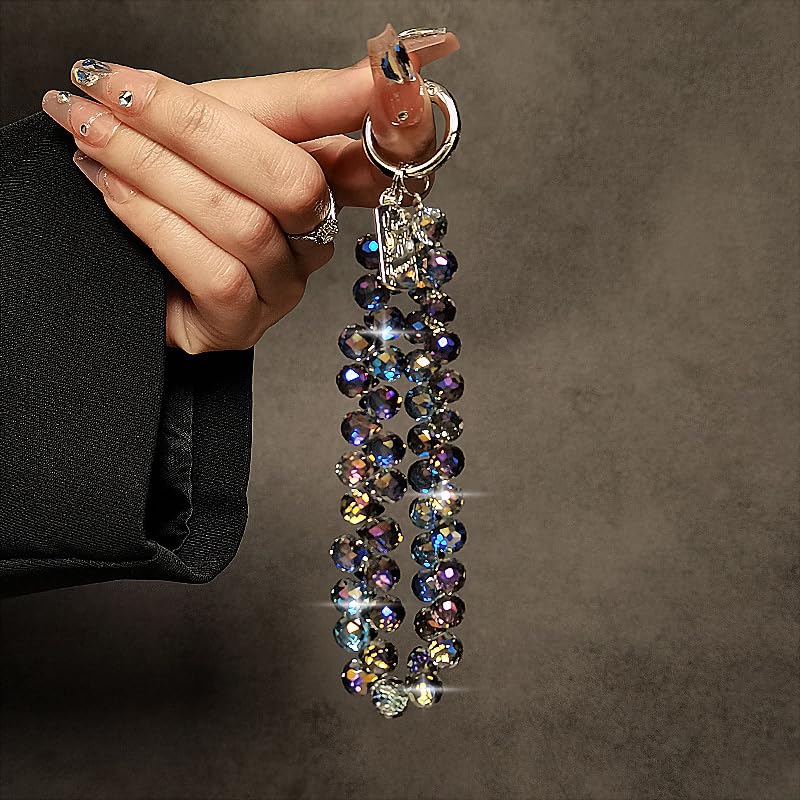 ZORBES Beaded Phone Wrist Strap featuring Sparkling Acrylic Beads for Women 2PCS | Chic Wristlet Bracelet