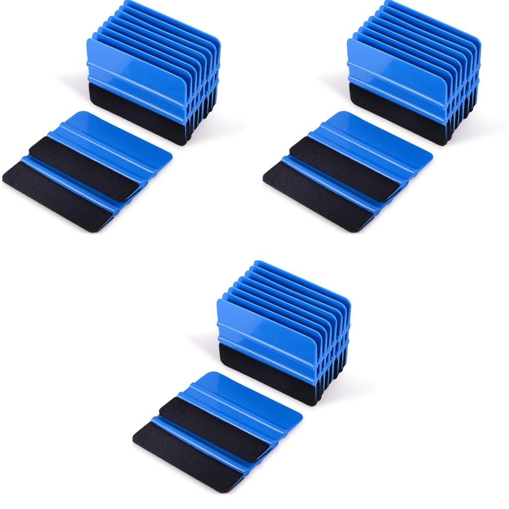 STHIRA Squeegee for Vinyl Wrap with Felt Edge 30 pcs 4 inch | Scratch Free Car Tint Tool