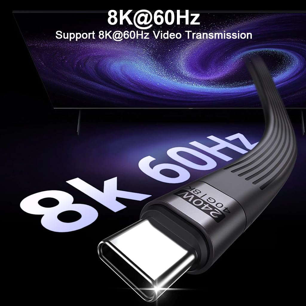 Verilux Type C Cable for Fast Charging featuring 240W PD and 8K Video Output | Grey