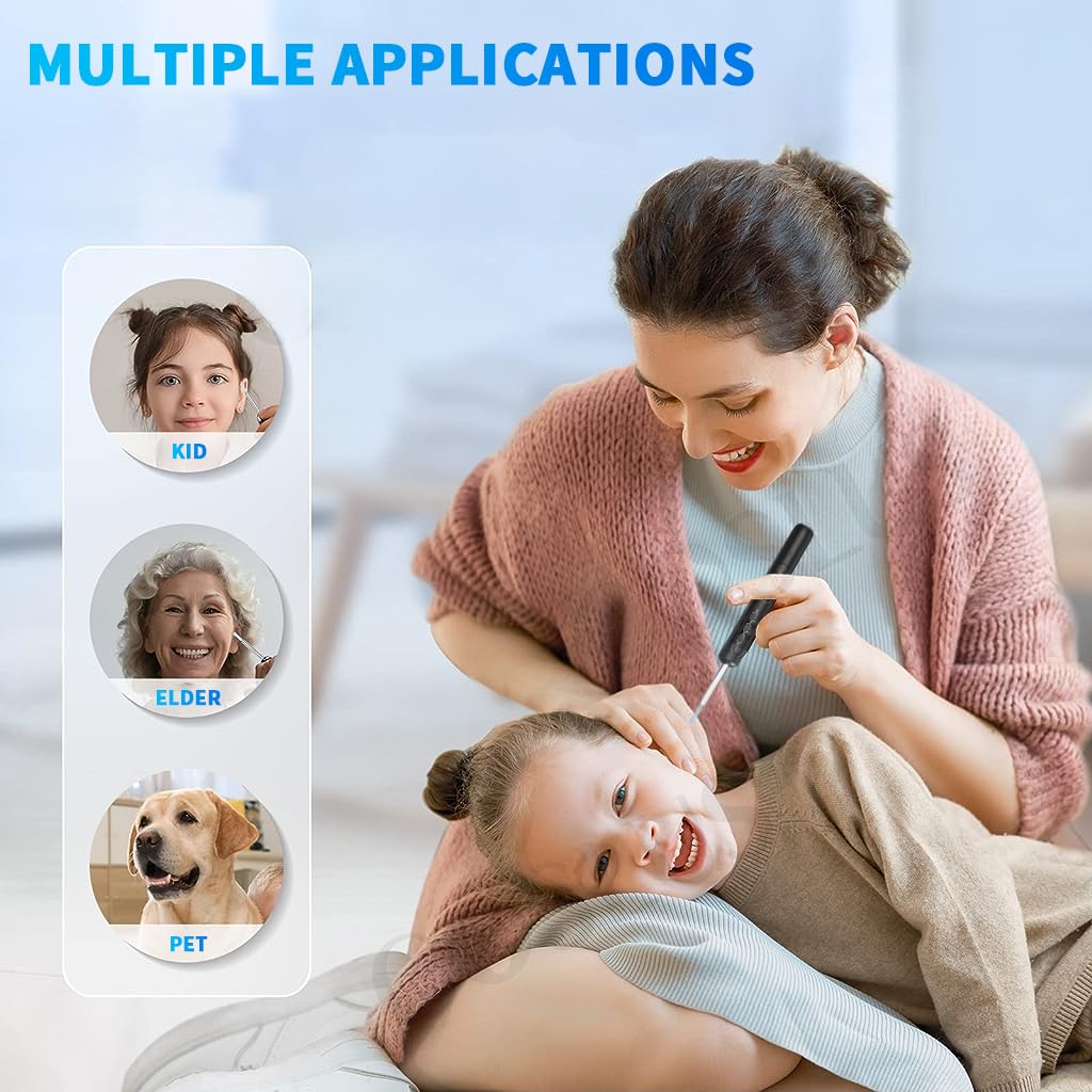 HANNEA Ear Wax Remover Tool Kit for iOS & Android with 1080P HD Camera and 6 LED Lights