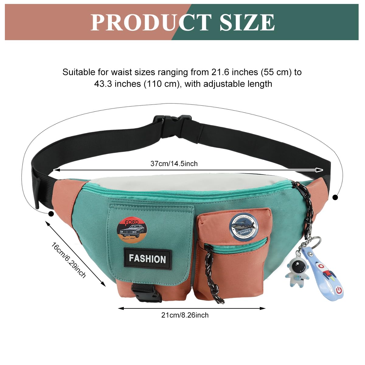 Gustave Waist Bag for Travel and Everyday Use featuring Multi Pocket Design and Nylon Material