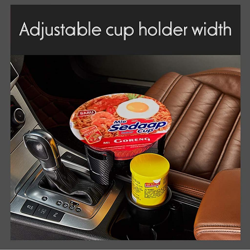STHIRA Car Cup Holder Extender for Vehicles with 2 in 1 Rotatable Dual Holder Base | Fits 14oz–24oz Mugs