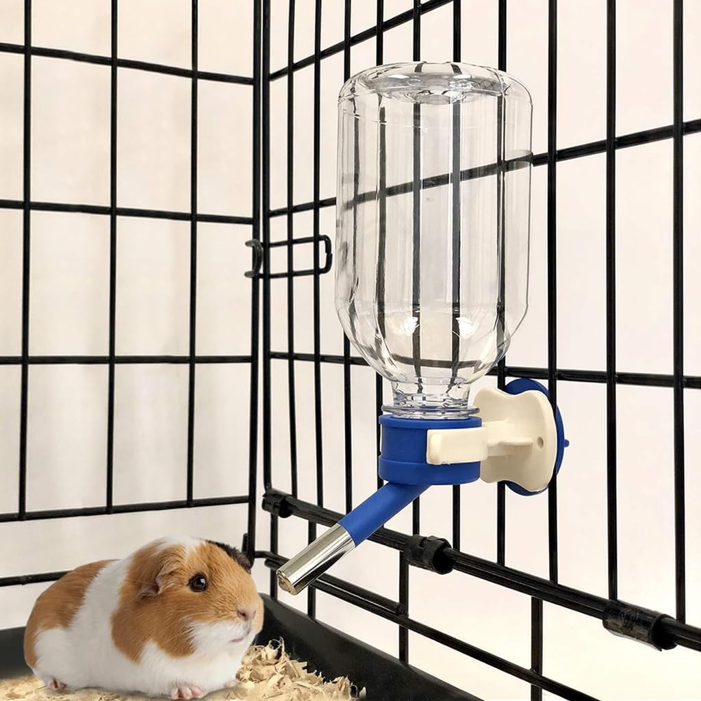 Qpets Small Pets Water Bottle for Cages with 150ml Capacity and Long Nozzle | No Drip Design