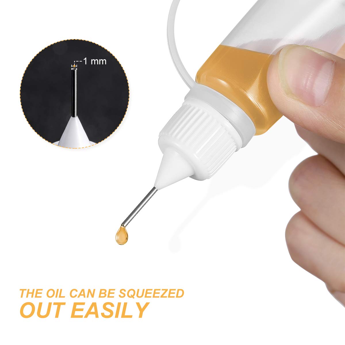 ZIBUYU Precision Tip Applicator Bottles 10 Pcs 10ml for DIY Crafts with Needle Cap | Accurate Glue and Ink Dispensing