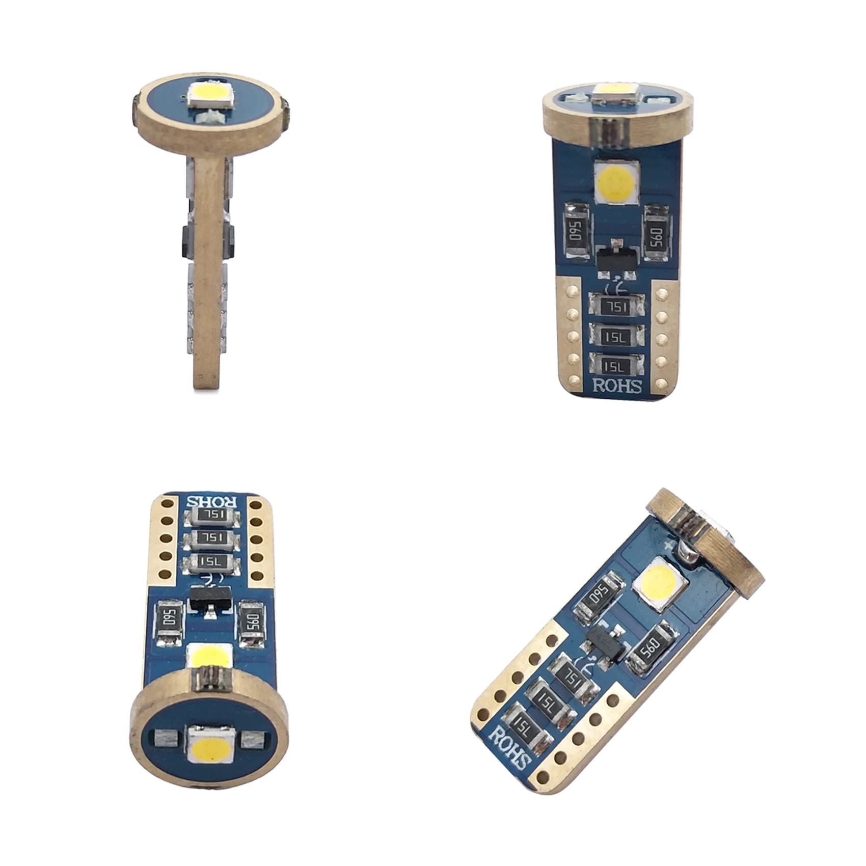 Car Interior Dome Light Bulb Set for Dome and License Plates featuring 10pcs 6000K White LEDs