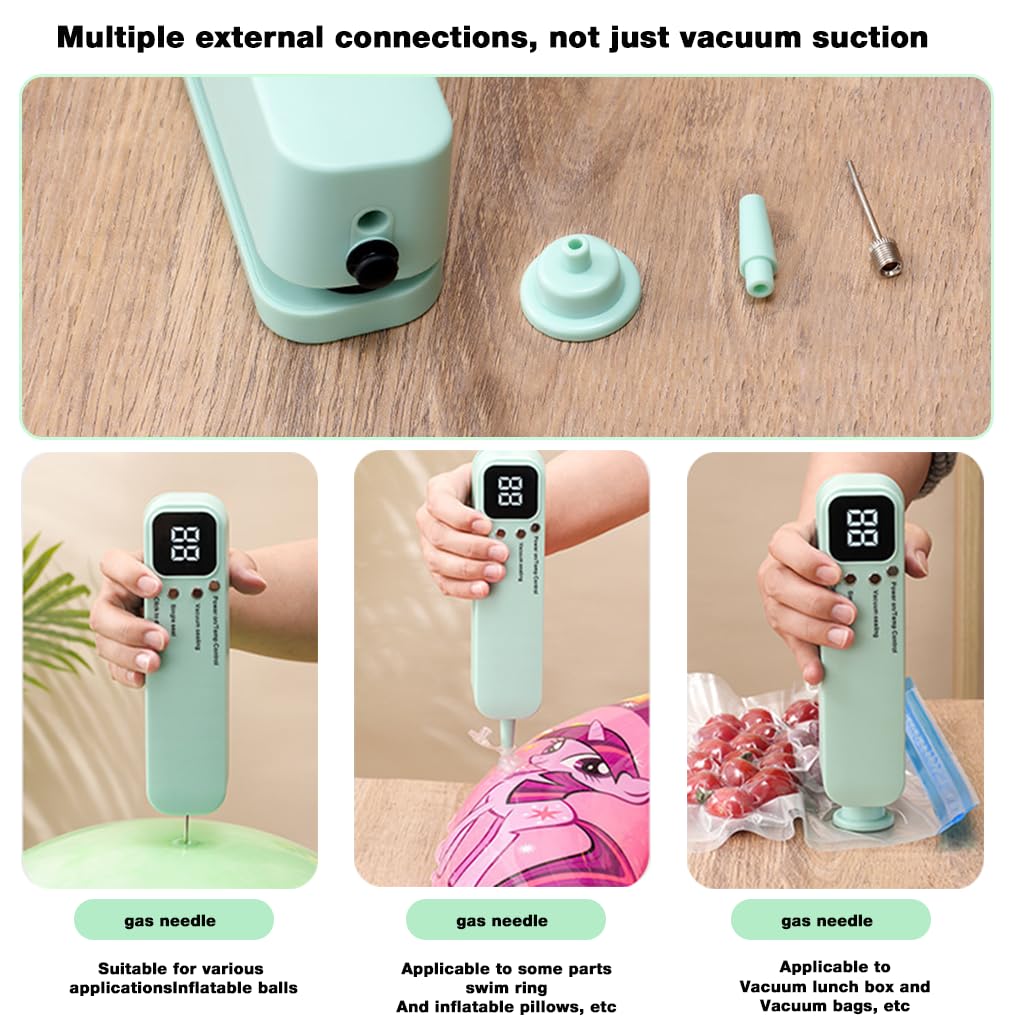 HASTHIP Vacuum Bag Sealer for Food Storage with Air Blower and LCD Display | USB Rechargeable