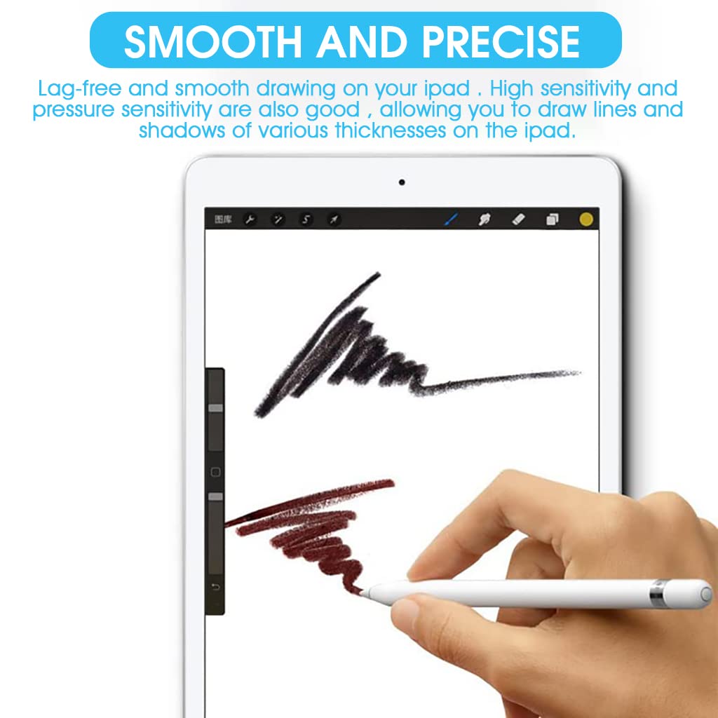 ZORBES Apple Pencil Replacement Tips 4 Pack for 1st and 2nd Gen featuring Smooth Precise Nibs | White