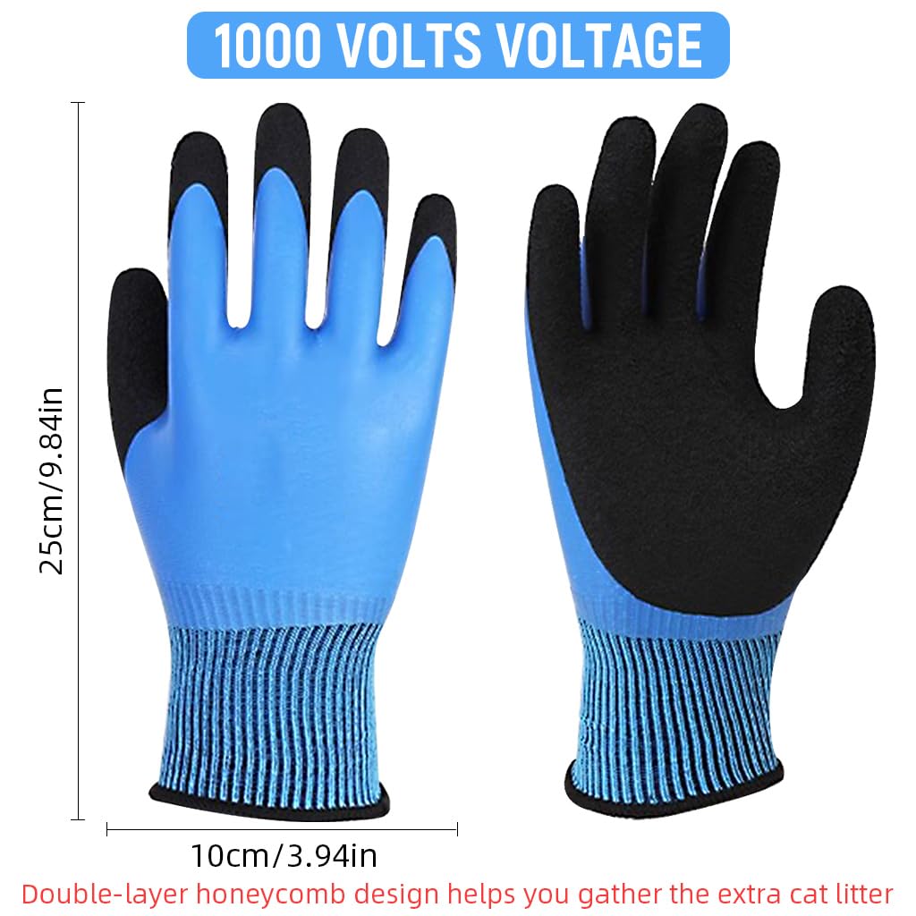 Serplex Electrical Insulated Gloves for Electrician Work with 1000V Resistance and Full Palm Rubberization