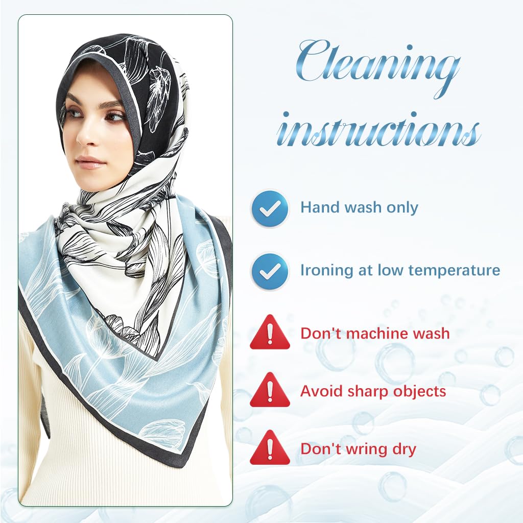 SANNIDHI Head Scarf for Women featuring Floral Print Fleece-like Texture 90×90 cm | Versatile Hair Wrap and Pillow Cover