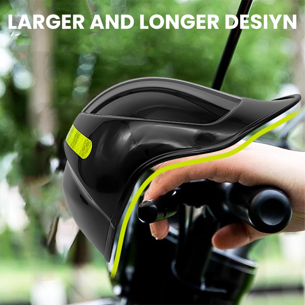 STHIRA Hand Guard Wind Cold Protector for Motorcycles with UV‑Resistant PC Visors | Pack of Two