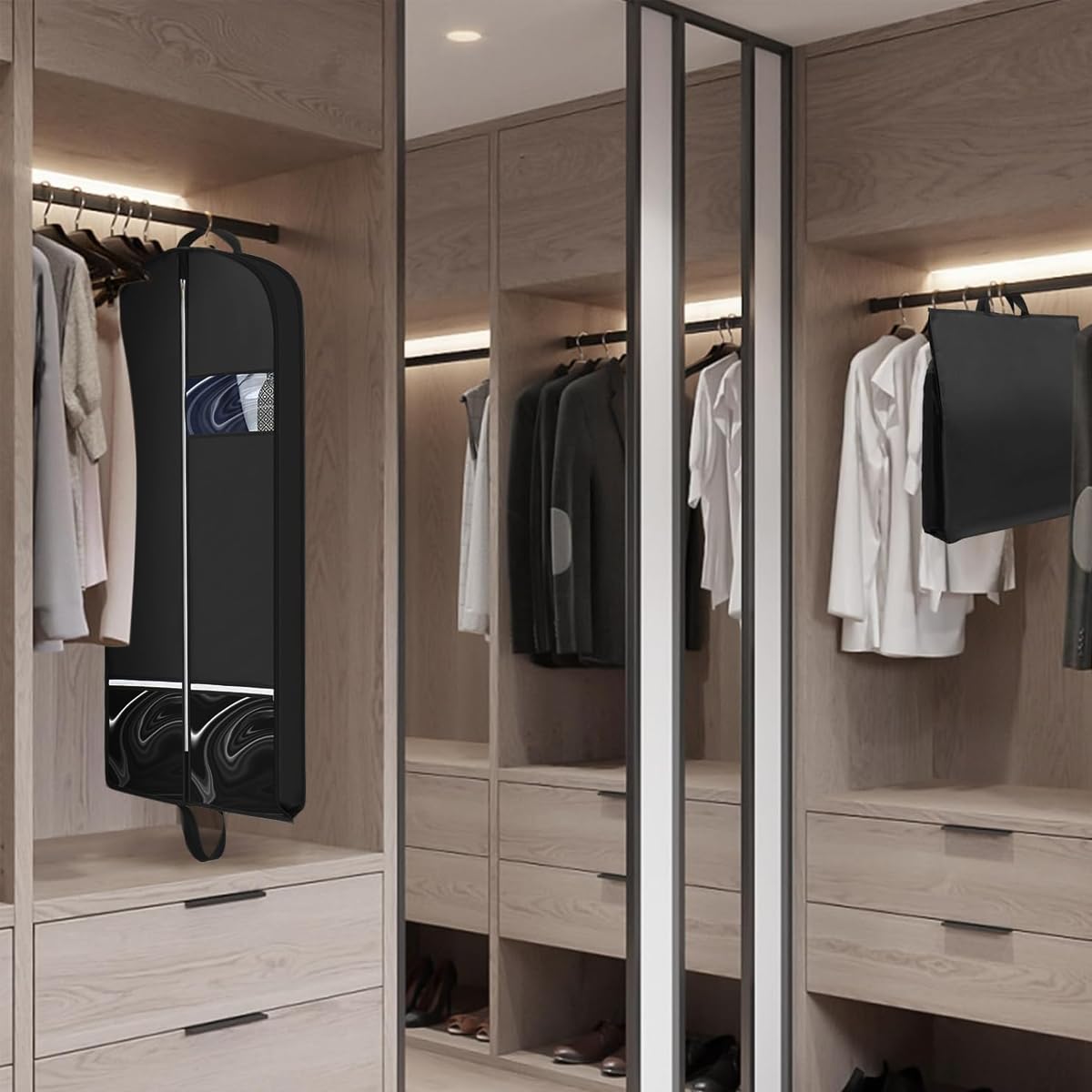 HASTHIP Garment Bags for Travel and Closet Storage with 50 in Cover and Dual Handles