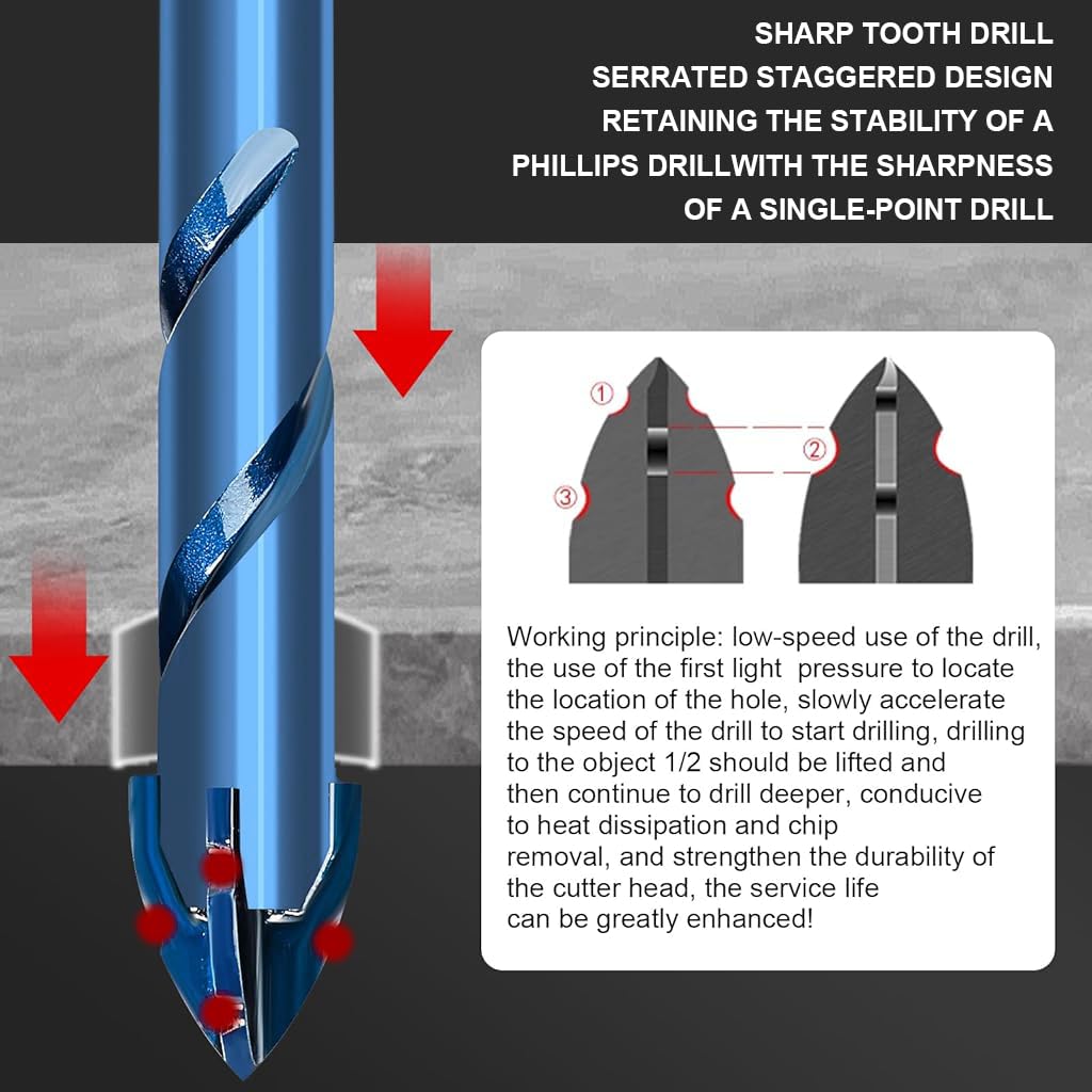 Serplex Countersink Drill Bit Set for Woodworking with 10 pcs and 5 sizes | #45 Carbon Steel