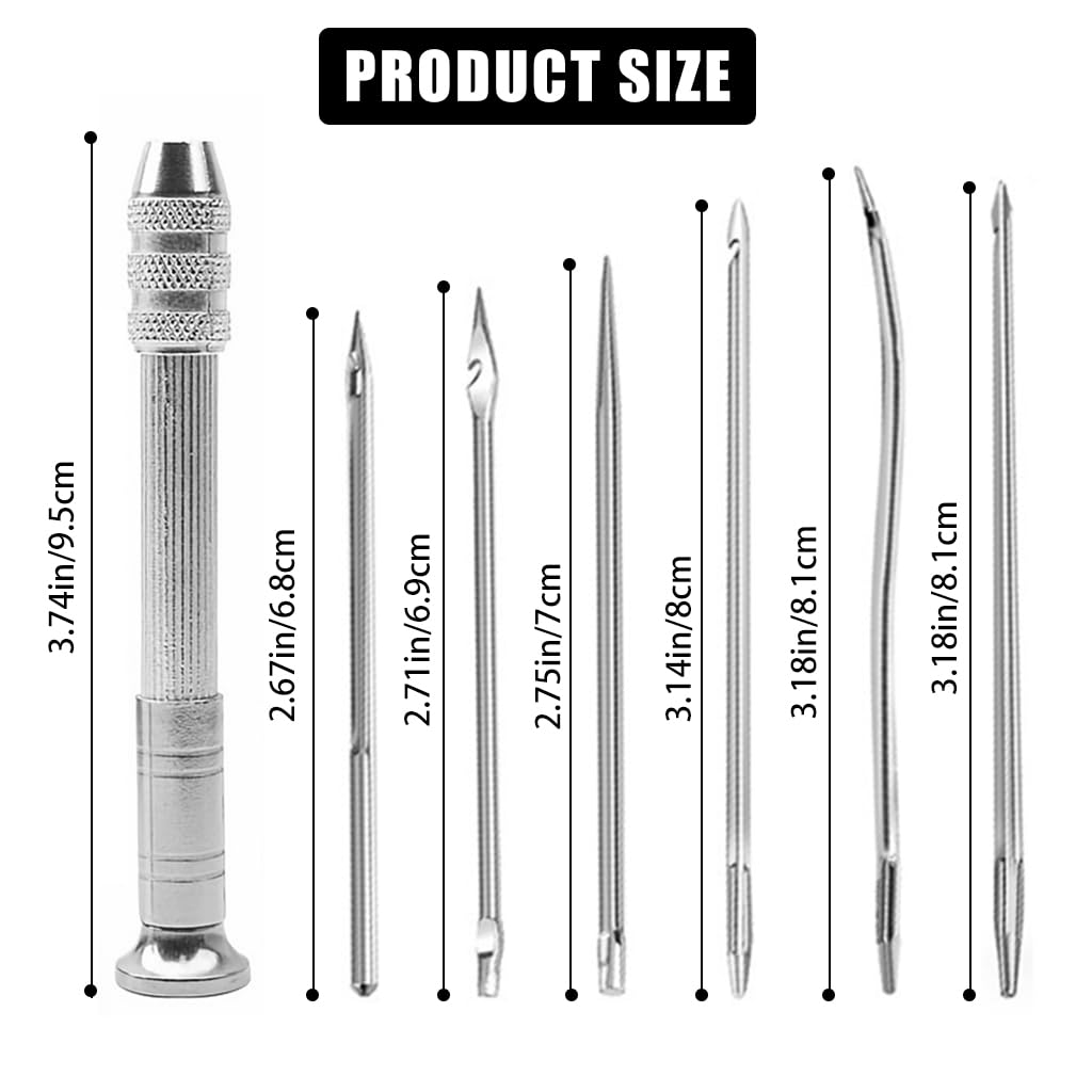 HASTHIP Leather Sewing Awl Kit for Shoe Repairing DIY Craft featuring 21 pcs and 6 needles