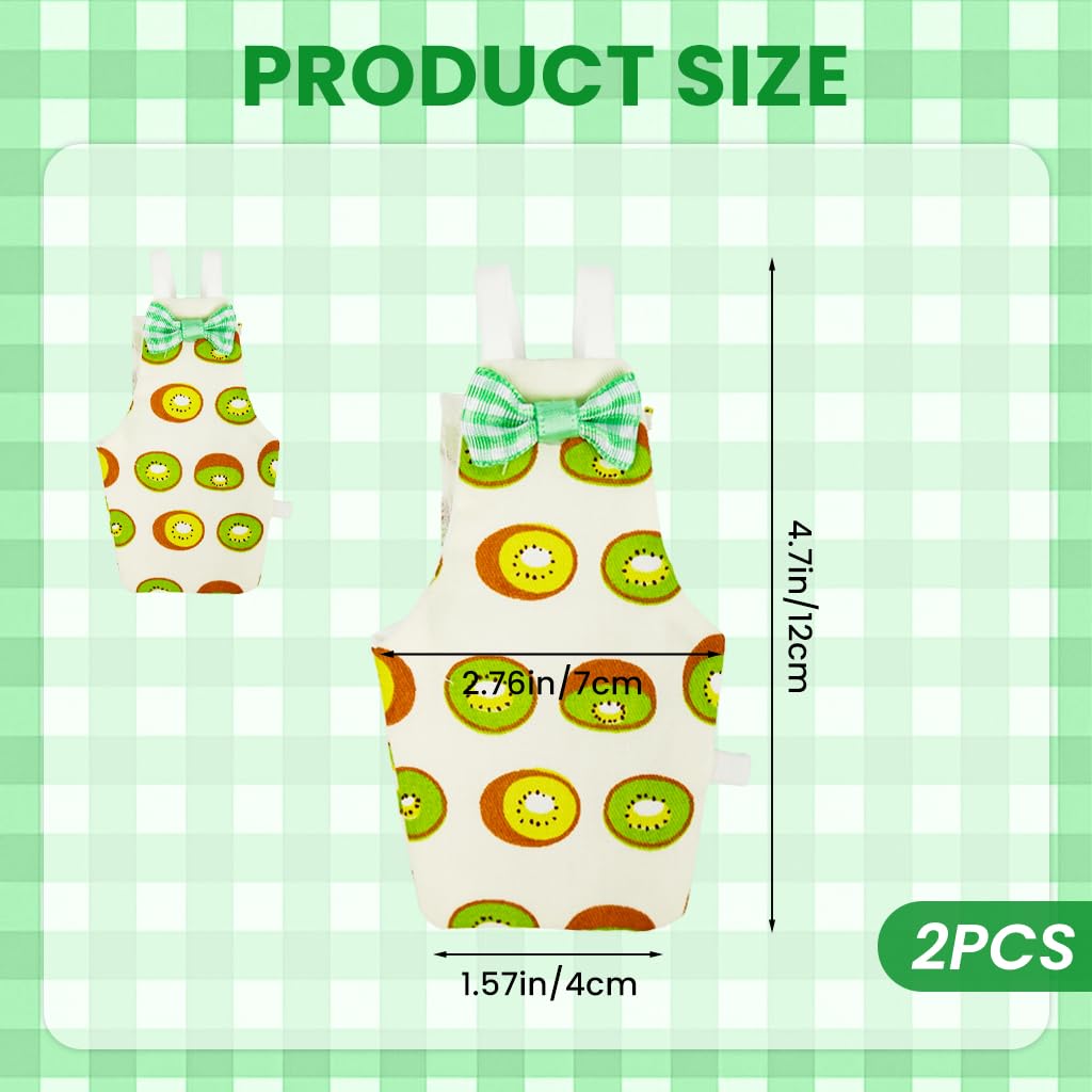 ZIBUYU Bird Flight Suit for Parrots with Waterproof Layer and Adjustable Straps | 2-Piece Kiwi Design