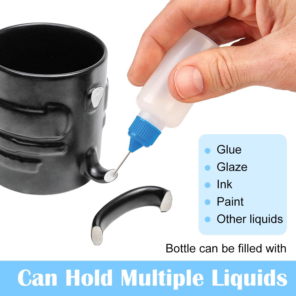 HASTHIP Precision Tip Applicator Bottles 12 pcs 30 ml for DIY Crafting with Fine Needle Caps