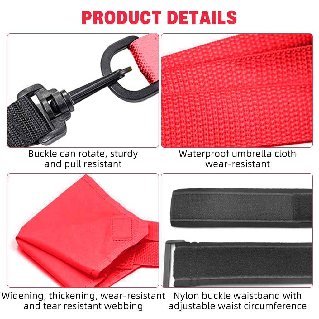 Proberos Swim Parachute for Resistance Training with 20x20cm Drag Chute and 44–65cm Belt | Adjustable Gear for Teens and Adults
