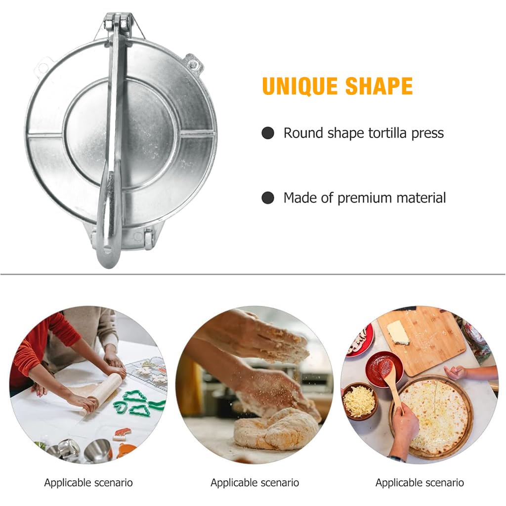 HASTHIP® Kitchen Paratha Press Maker 6.3 inches Diameter Aluminum Alloy Puri Press Maker Perfect Round Shape Dough Press Maker for Roti, Thepla, Parotta, Paratha, Poori