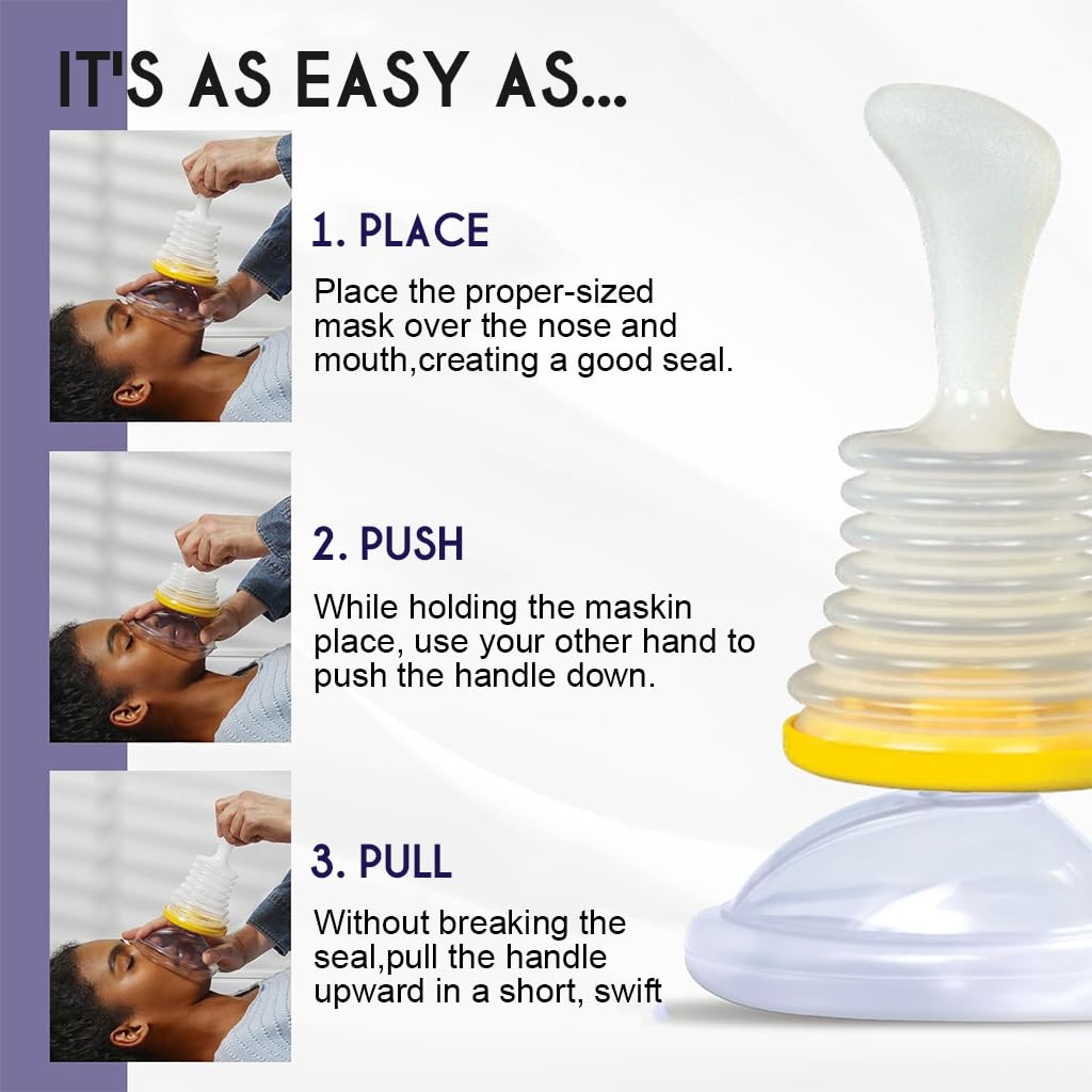 HANNEA Choking Rescue Device for Kids and Adults with 2 Masks and Ergonomic Plunger | Portable Airway Suction for Home and Travel
