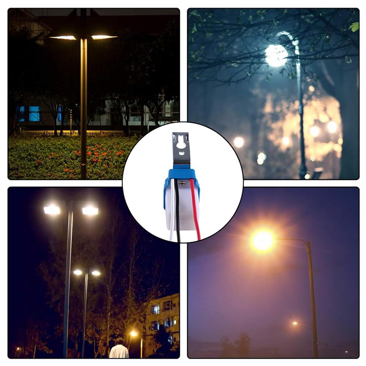 Serplex Light Sensor Switch for Porch and Street Lights with Waterproof PC Housing | 5Pcs AC 220V Automatic Lighting Controller