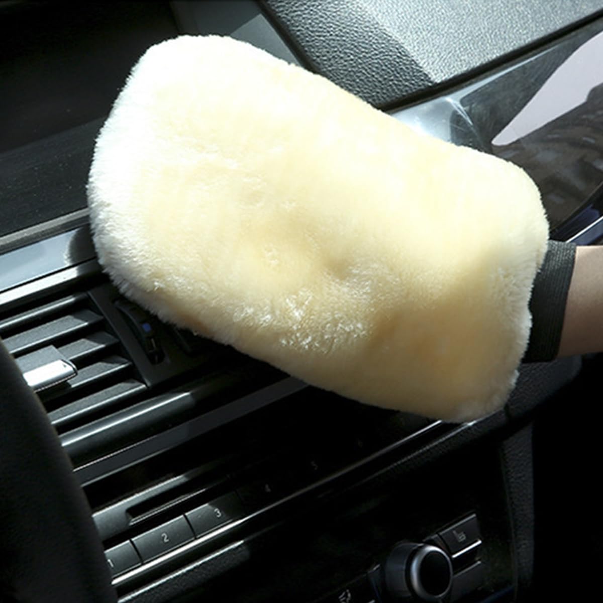 STHIRA Car Cleaning Gloves for Waxing and Polishing with Dual-Sided Plush Microfiber | Scratch-Free Detailing Mitts for Interior and Exterior Care
