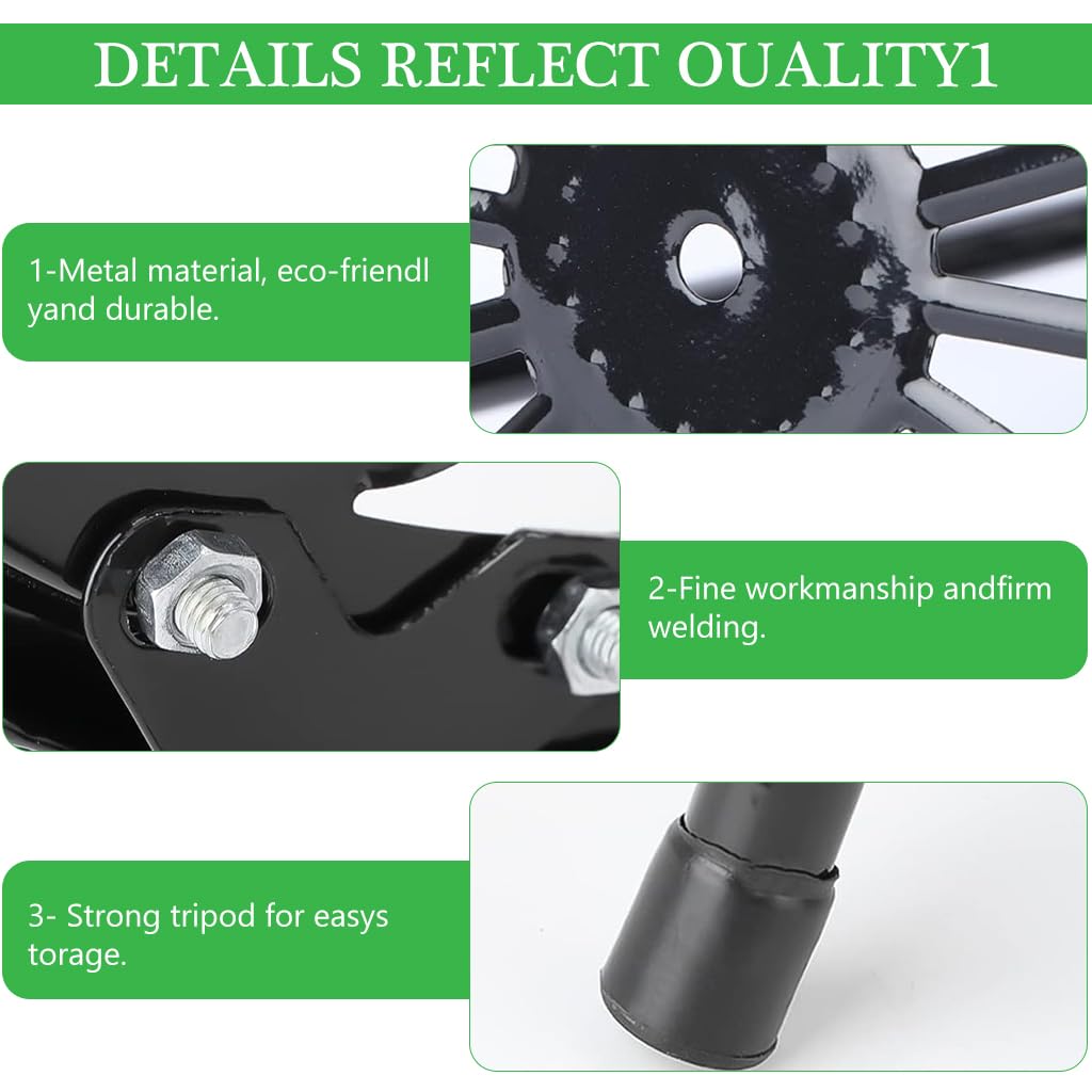 HASTHIP Double Layer Plant Stand for Indoor and Outdoor Use featuring Hollow Out Trays | 60cm Metal Holder in Elegant White