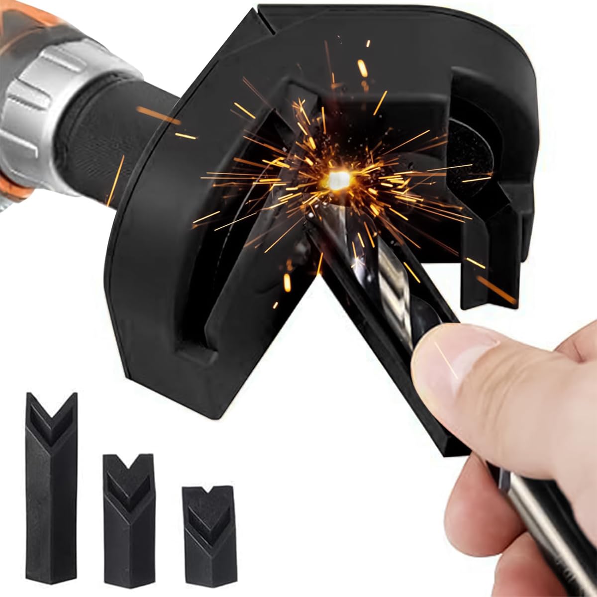 Serplex® Drill Bit Sharpener, Multipurpose Drill Bit Grinding Sharpener, Drill Bit Sharpening Tool, Drill Grinder Grinding Tool for Hss, Carbide, Twist Drill Bits, Cobalt Drill Bits