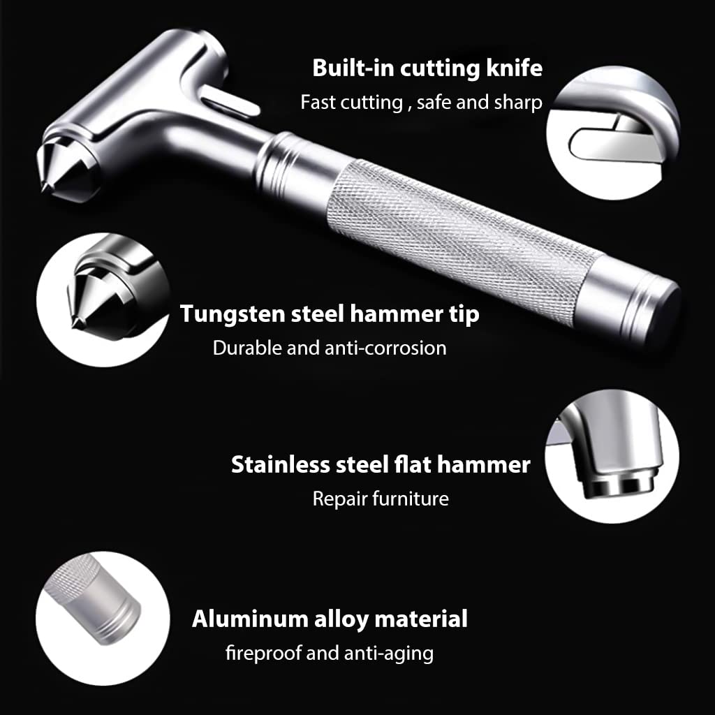ZIBUYU Car Safety Hammer for Emergency Escape with 6.7x0.8 in Size and Tungsten Steel Tip