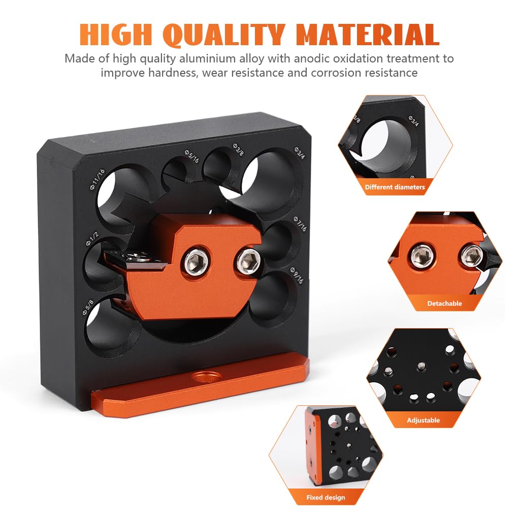 Serplex Adjustable Dowel Maker for Precision Woodworking with 8 Hole Design and Metal Body