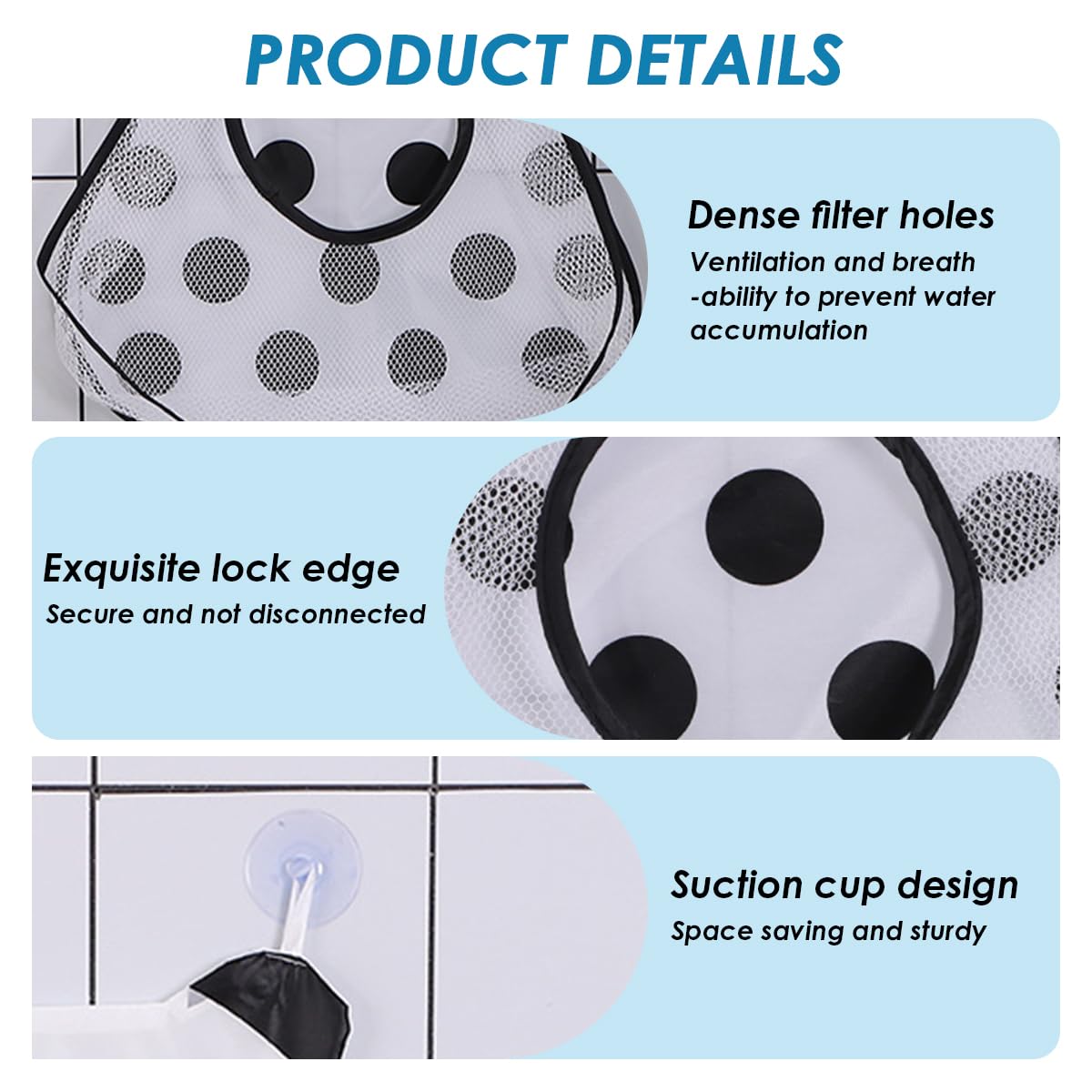 SNOWIE SOFT Baby Bath Storage Bag for Bathtub Toys with 2 Suction Cups | Mesh Organizer for Kids