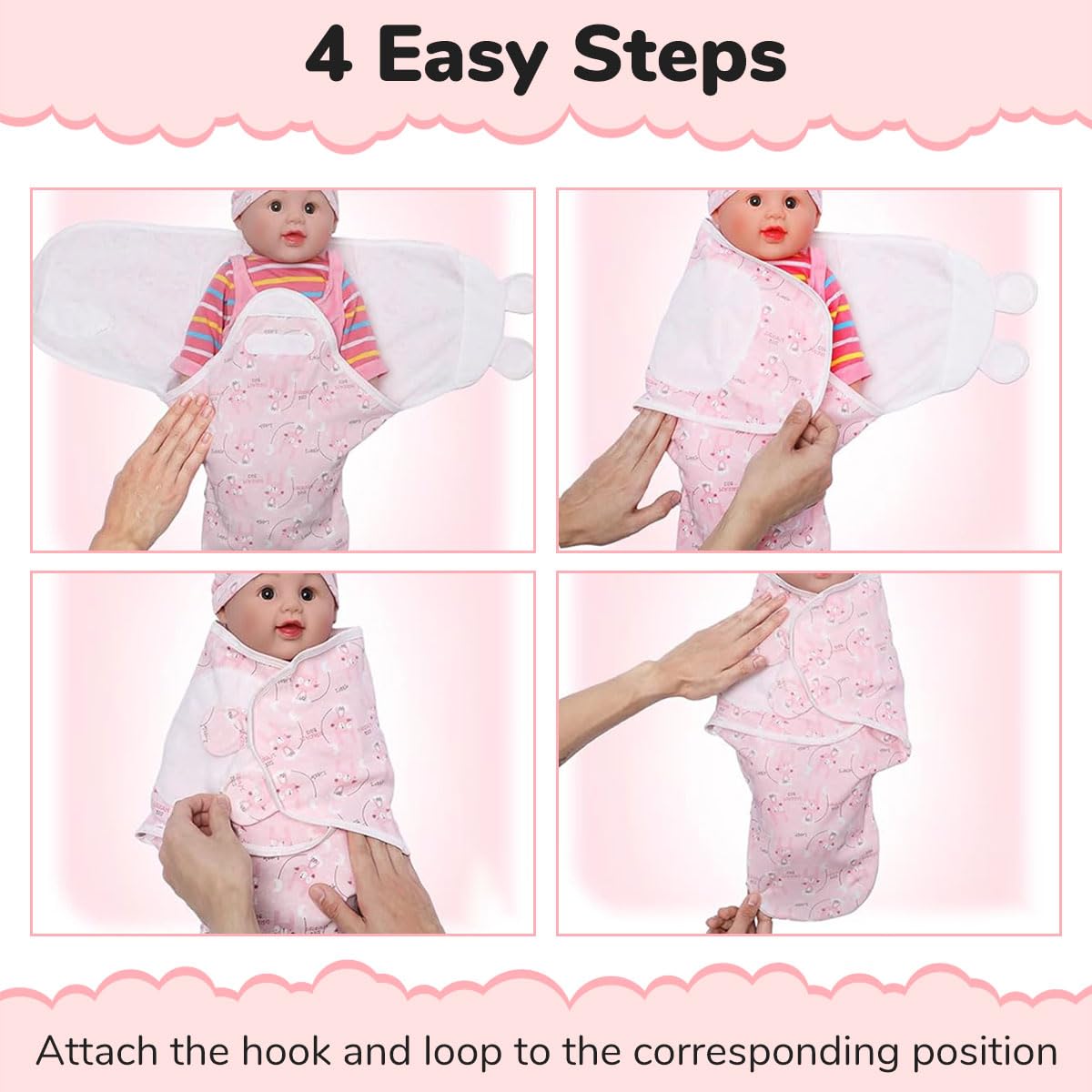 SNOWIE SOFT Baby Swaddles for Newborns 0-3 Months with Tear-Off Design and 100% Cotton | 3Pcs 22x26 in Sleep Sacks