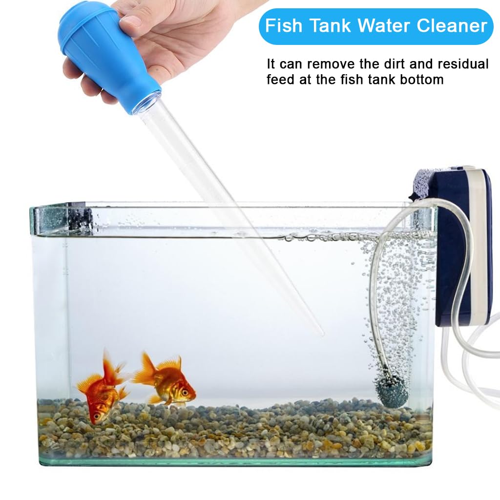 Qpets Aquarium Cleaning Dropper for Gravel and Sand | 29cm+26cm Tube with Precision Control