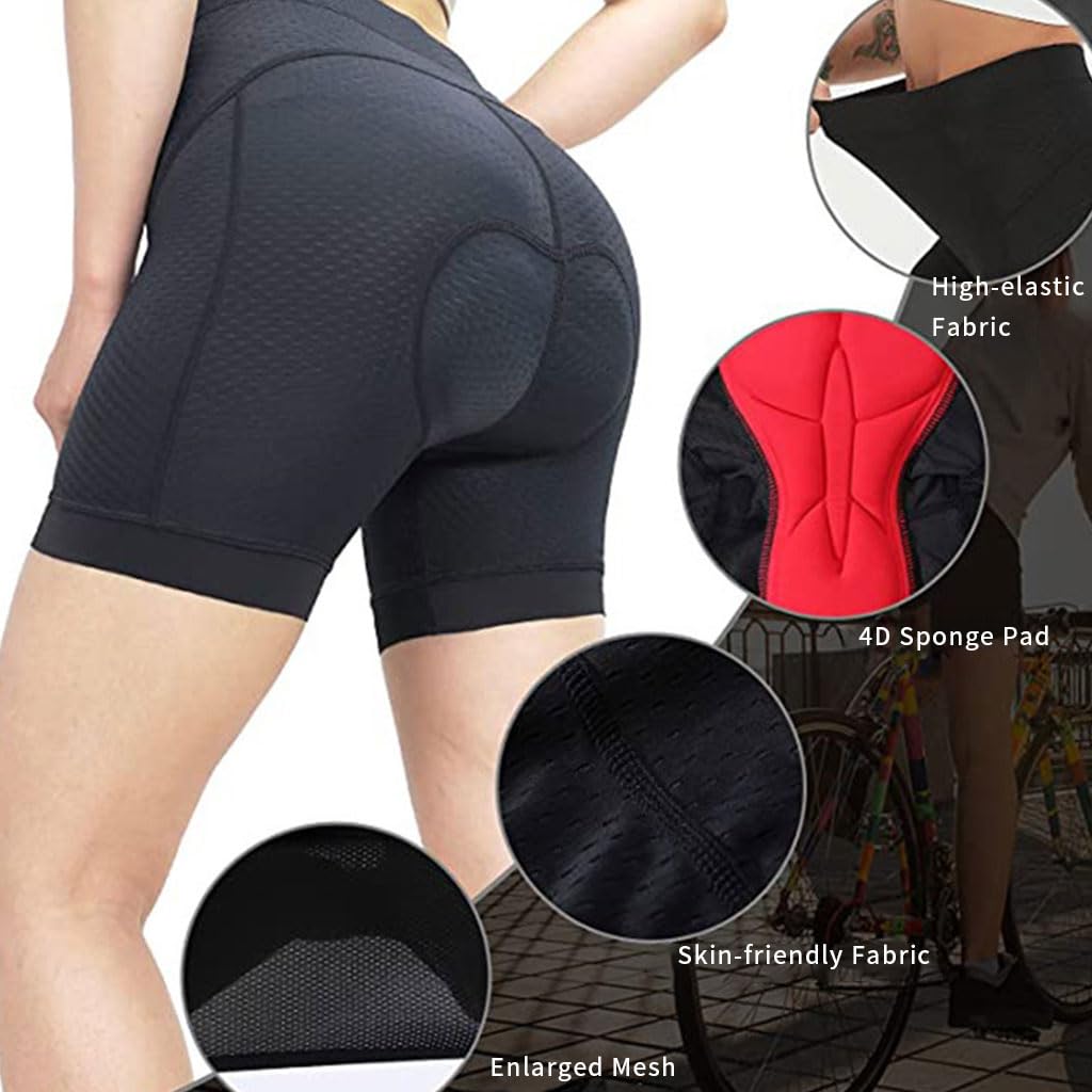 Optifit® Cycling Shorts for Women, 3D Padded Cycle Shorts, Gel Padded Underwear for Cycling, Quick Dry Outdoor Cycling Pants, Cycling Accessories for Women