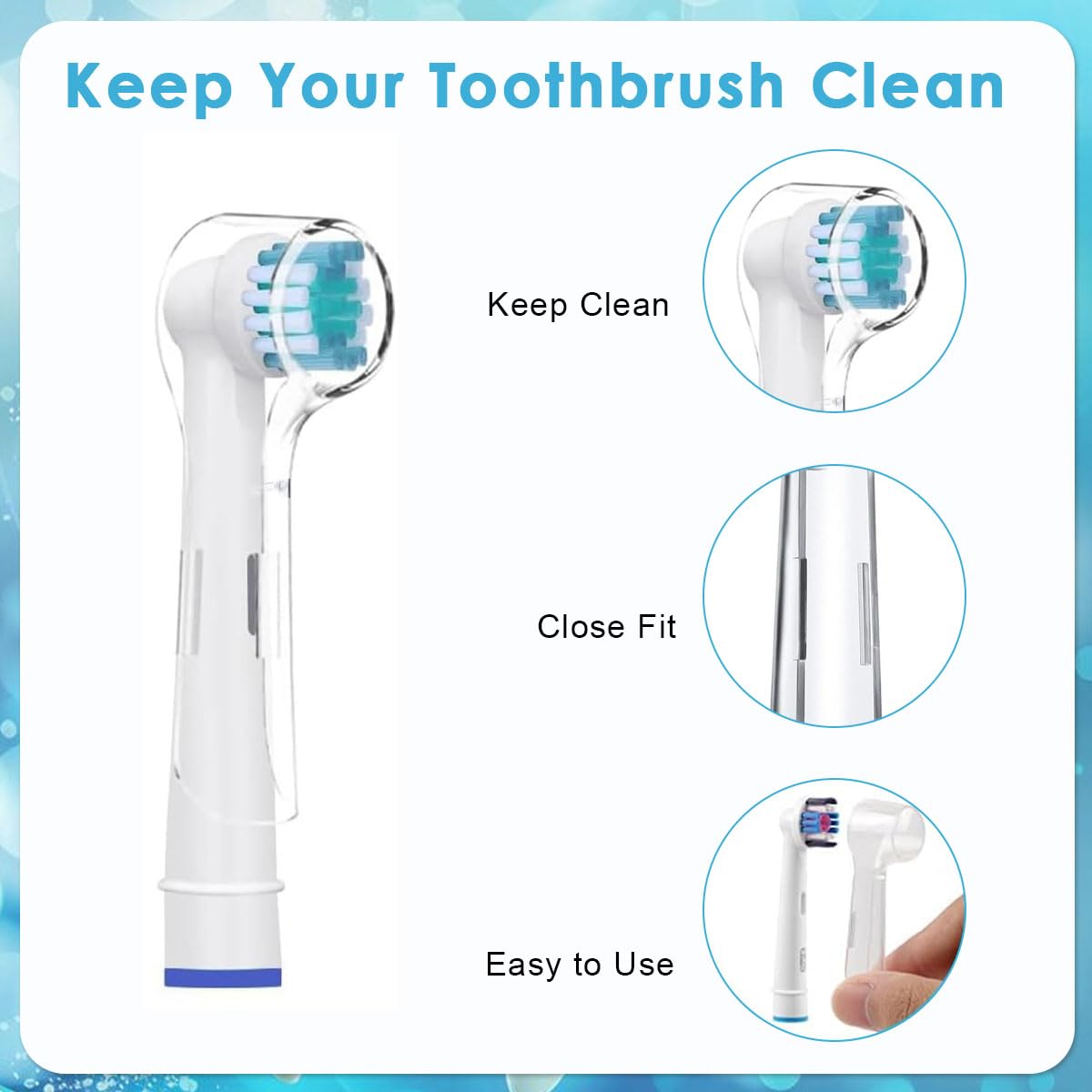 HANNEA Toothbrush Covers for Oral B iO and Pro 1000 | 8PCS Travel and Home Protection Caps