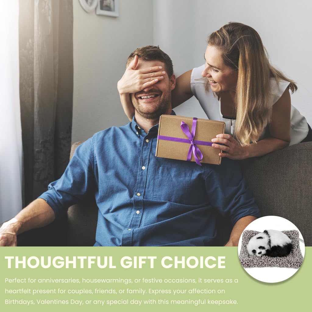 Zibuyu Panda Car Ornament for Dashboard and Desk featuring Cute Figurine | Gift Decor