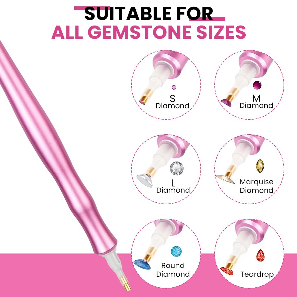 PATPAT Electric Diamond Painting Pen for Easy Diamond Picking with USB Power and Suction Function | Integrated Switch Controller for Seamless Diamond Art Crafting