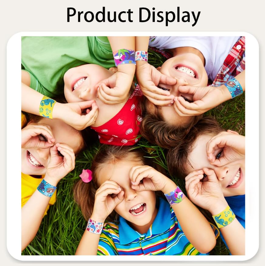 Zibuyu Shark Theme Slap Bracelet for Kids featuring Silicone Snap Design & Party Fun | Birthday Gift