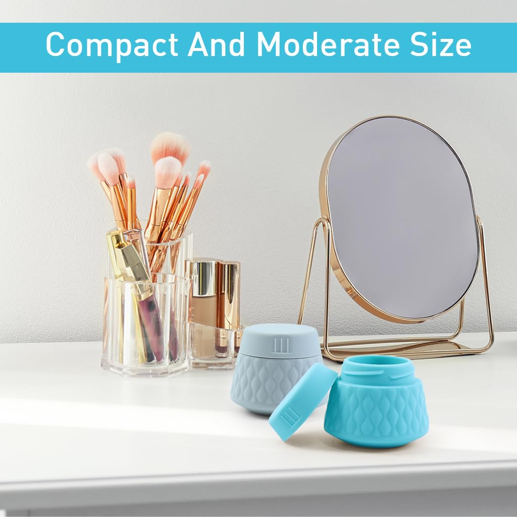 MAYCREATE 4Pcs Silicone Cream Jars, 30ml Travel Bottles for Toiletries, Lotion Cosmetic Containers, Refillable Toiletry Bottles with Lids, Portable Leakproof Travel Accessories for Lotion, Face Cream