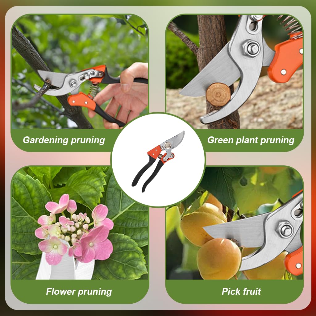 HASTHIP Gardening Scissor for Home Garden with Spring Loaded Mechanism and Ergonomic Handle