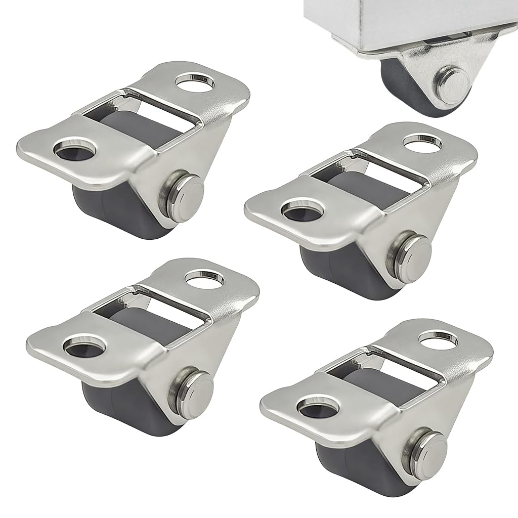 Serplex Caster Wheels for Models and DIY Projects featuring 0.5 in Straight Directional TPR Wheels | Includes Screw Kit