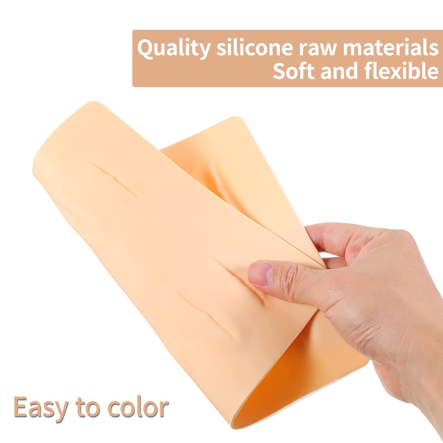 MAYCREATE Tattoo Practice Pad for Lip Tattoo Training with 3D Lip Shapes Silicone Skin 8.46x7.48 in
