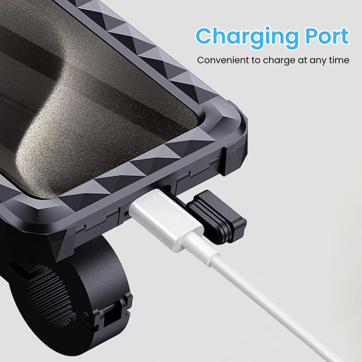 STHIRA Bike Phone Mount for 5.5–6.9 in Phones with HD Touchscreen and Detachable Enclosure | Waterproof Handlebar Holder for Bike Motorcycle Scooter