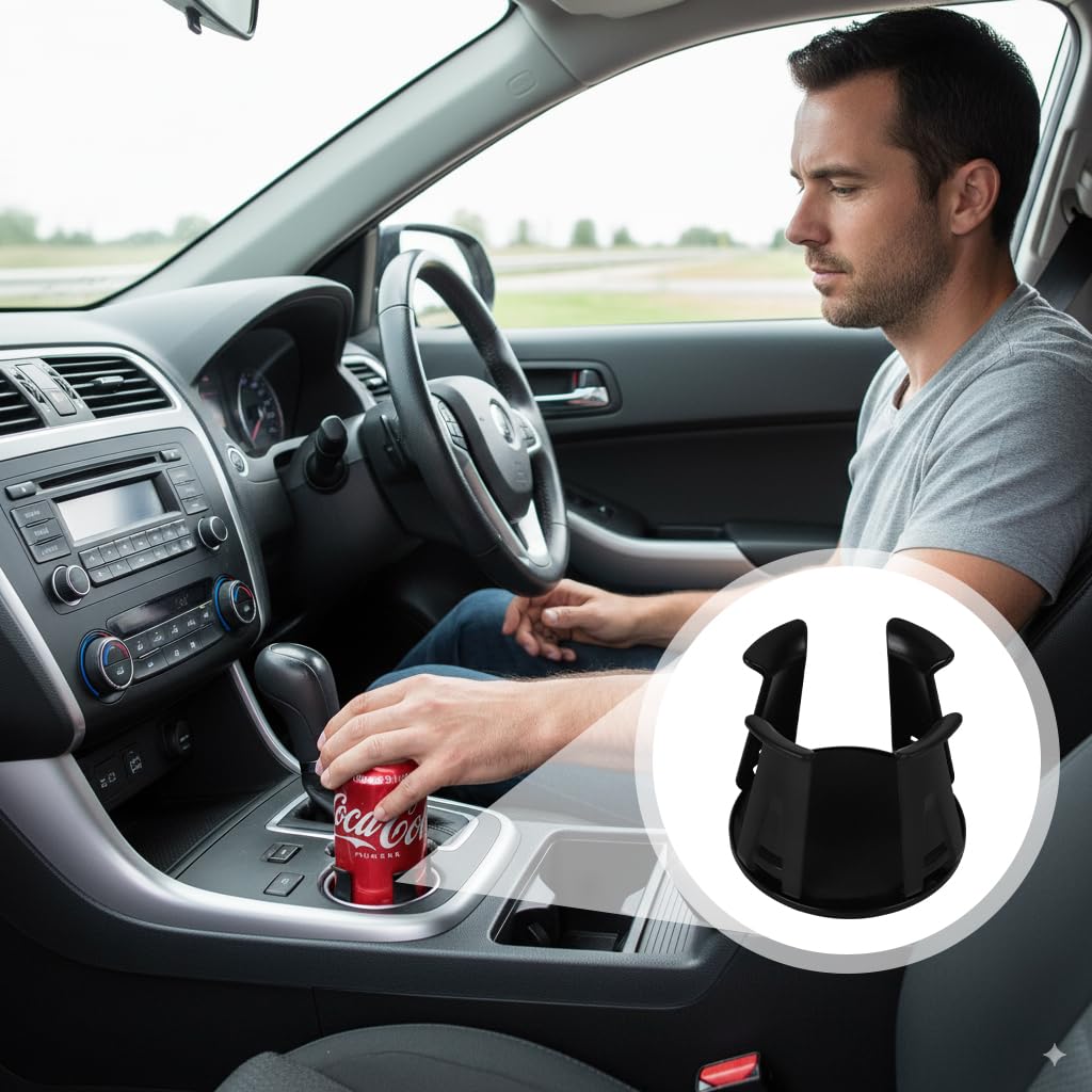 STHIRA Car Cup Holder for Dashboard Desk and Home featuring Self Adhesive Anti Slip PU Design