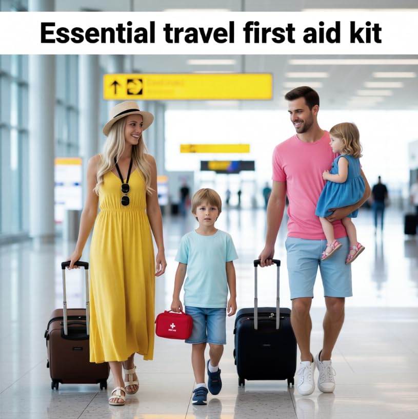 Zibuyu First Aid Storage Organizer Box for Home and Travel with Adjustable Compartments | Waterproof Oxford Fabric Design